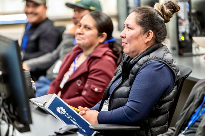 Catalina Bartola Soto (right) and Roselia Marin Perez represent the two women in the inaugural AgHiRE class of 22 students. Photo by Joan Cusick